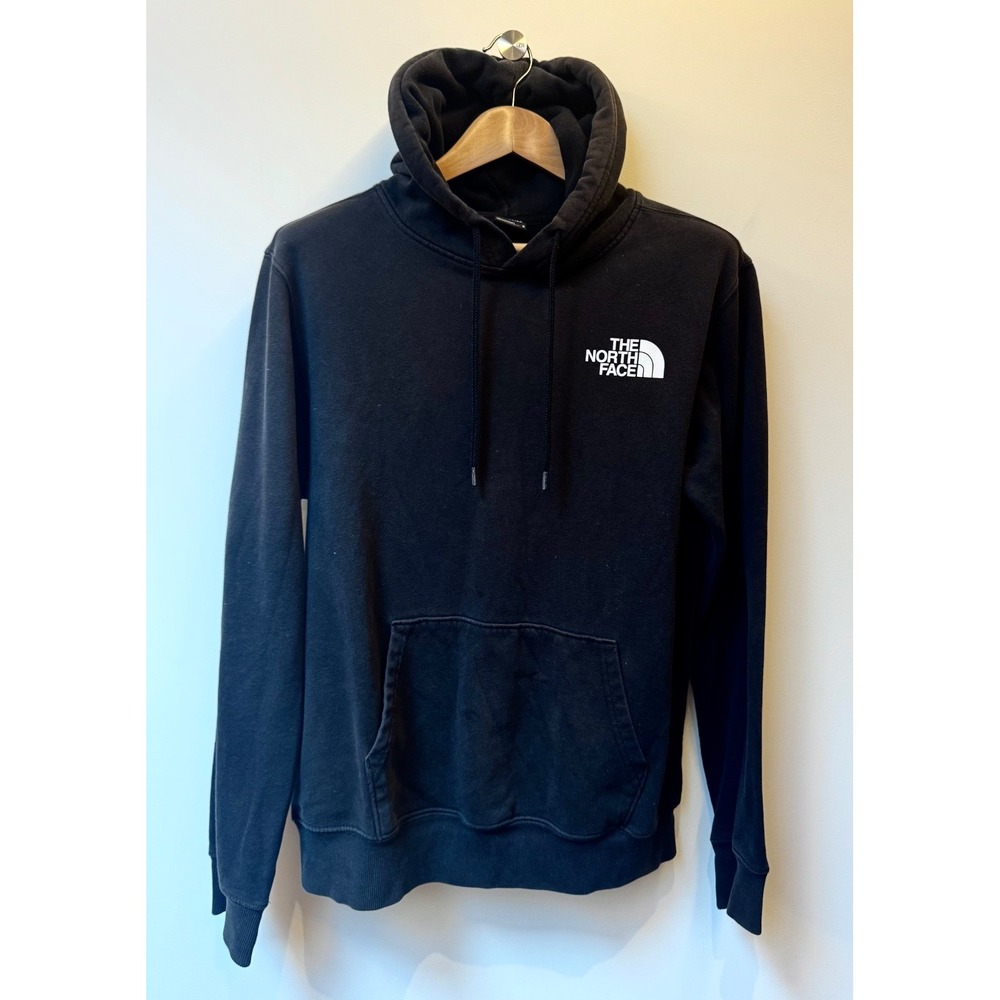 North Face Men's Sz Medium Hoodie Black‎ Logo